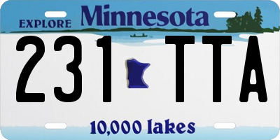 MN license plate 231TTA