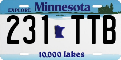 MN license plate 231TTB