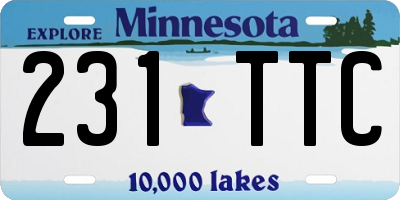 MN license plate 231TTC
