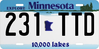 MN license plate 231TTD