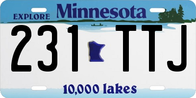 MN license plate 231TTJ