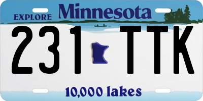 MN license plate 231TTK