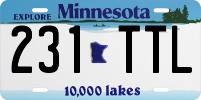 MN license plate 231TTL