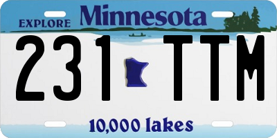 MN license plate 231TTM