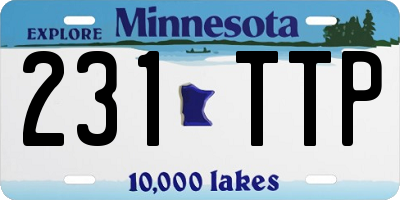 MN license plate 231TTP
