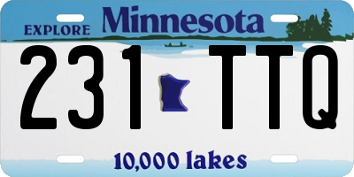 MN license plate 231TTQ