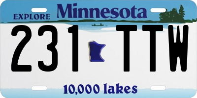 MN license plate 231TTW