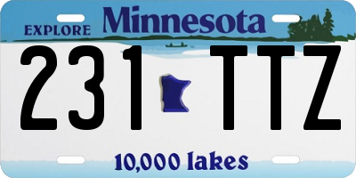 MN license plate 231TTZ