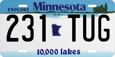 MN license plate 231TUG