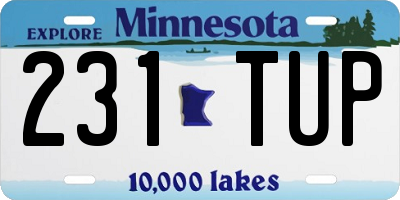 MN license plate 231TUP