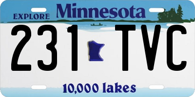 MN license plate 231TVC