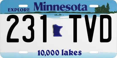 MN license plate 231TVD