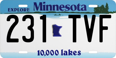 MN license plate 231TVF