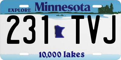 MN license plate 231TVJ