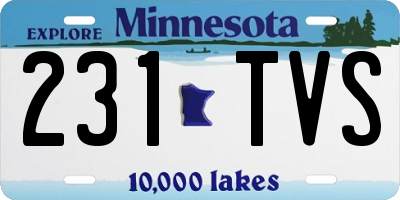 MN license plate 231TVS