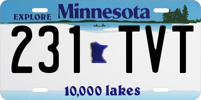 MN license plate 231TVT