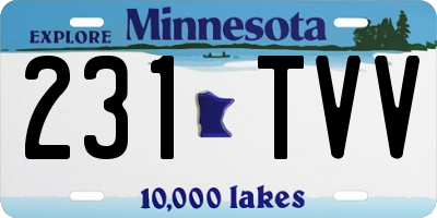 MN license plate 231TVV