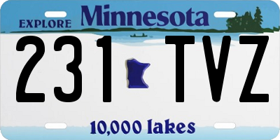 MN license plate 231TVZ