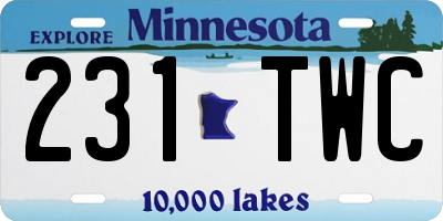 MN license plate 231TWC