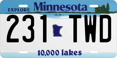 MN license plate 231TWD