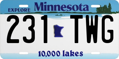 MN license plate 231TWG