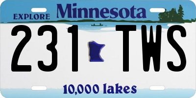 MN license plate 231TWS