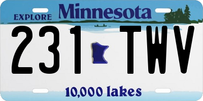 MN license plate 231TWV