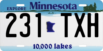 MN license plate 231TXH