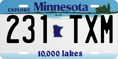 MN license plate 231TXM
