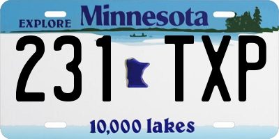 MN license plate 231TXP