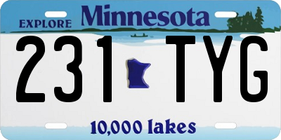 MN license plate 231TYG
