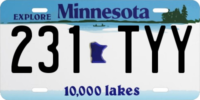 MN license plate 231TYY