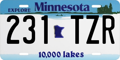 MN license plate 231TZR