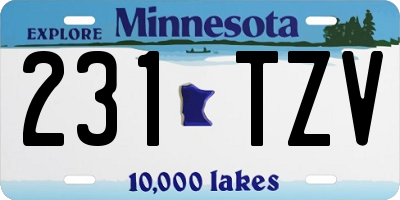 MN license plate 231TZV
