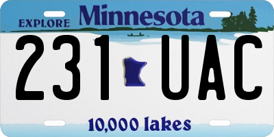 MN license plate 231UAC