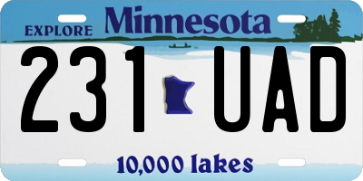MN license plate 231UAD