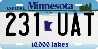 MN license plate 231UAT