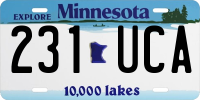 MN license plate 231UCA