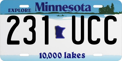 MN license plate 231UCC