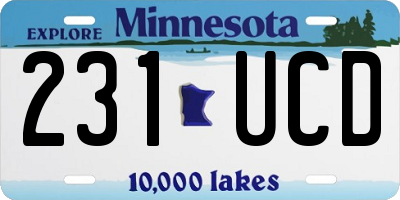 MN license plate 231UCD