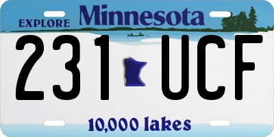 MN license plate 231UCF