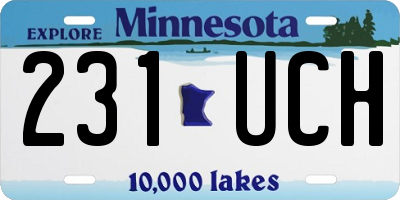 MN license plate 231UCH