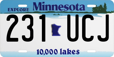 MN license plate 231UCJ