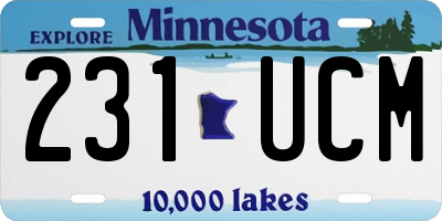 MN license plate 231UCM