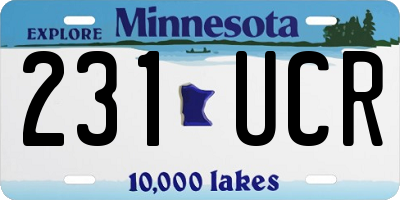 MN license plate 231UCR