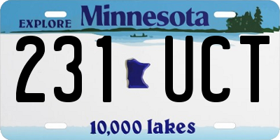 MN license plate 231UCT