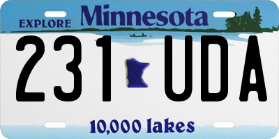 MN license plate 231UDA