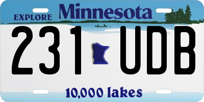 MN license plate 231UDB