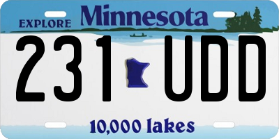 MN license plate 231UDD