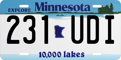 MN license plate 231UDI